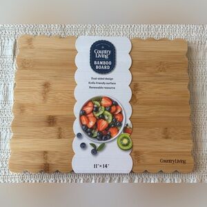 Country Living Scalloped Edge Bamboo Cutting Board 11" x 14"